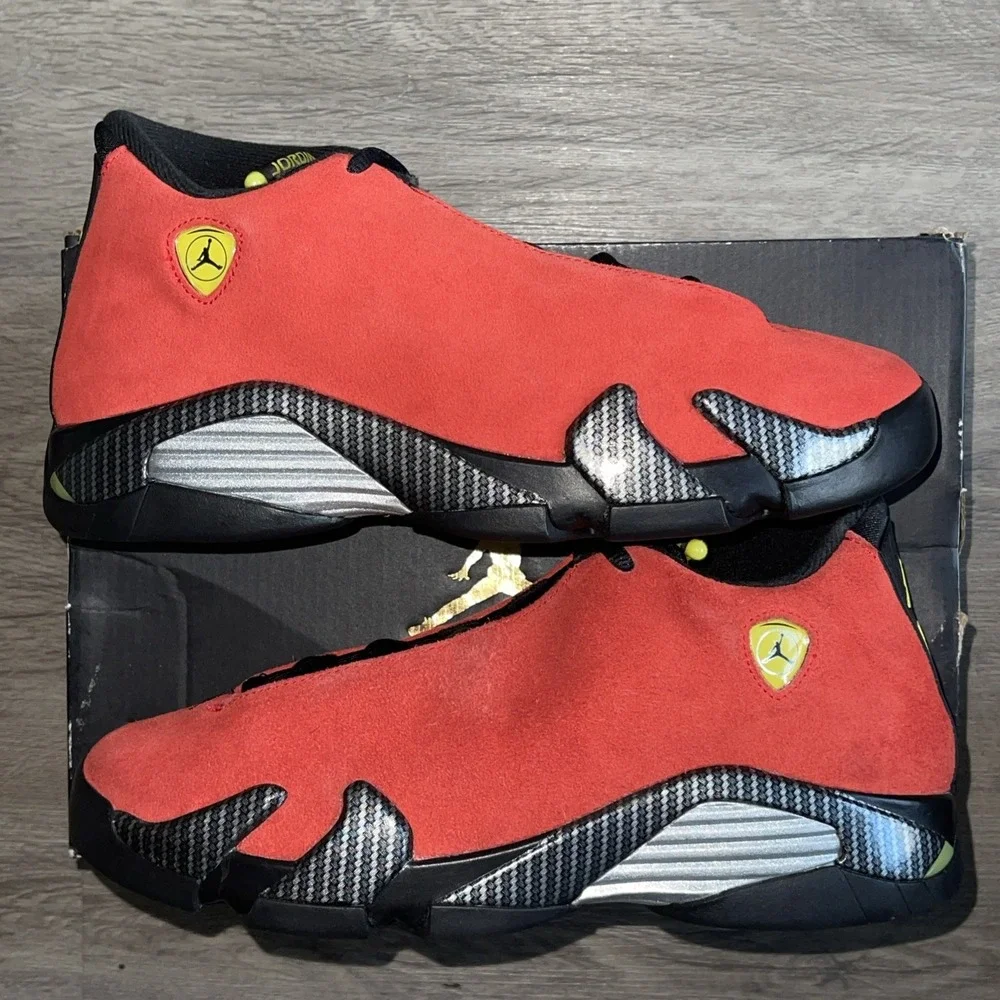 Size 7Y- Air Jordan 14 Retro Ferrari Challenge Red IF5016-600